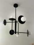 Lampa sufitowa czarna. 6xG9 Toollight