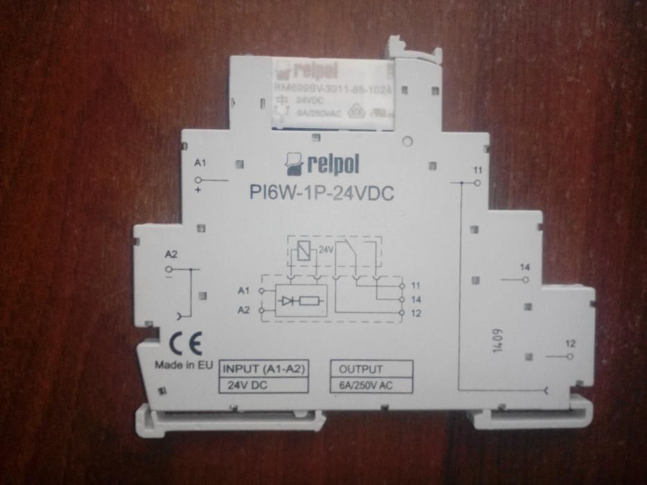 Реле інтерфейсне Relpol PI6W 230V. Нові.