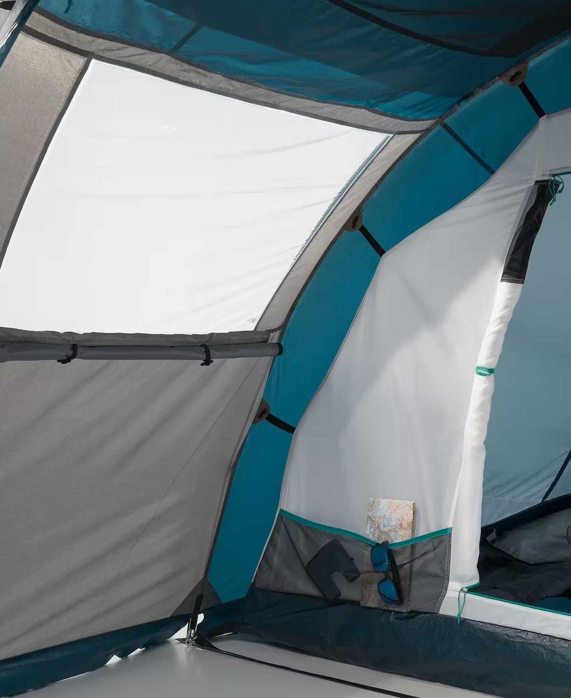2w1 XXL Mocny Namiot Kempingowy Turystyczny Rodzinny 4osobowy + Lampka