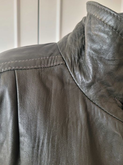 Kurtka damska, skorzana, butelkowa zielen, rozm. 42-44