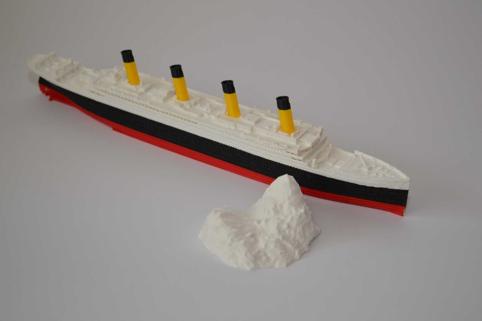 RMS Titanic + góra lodowa - Druk 3D
