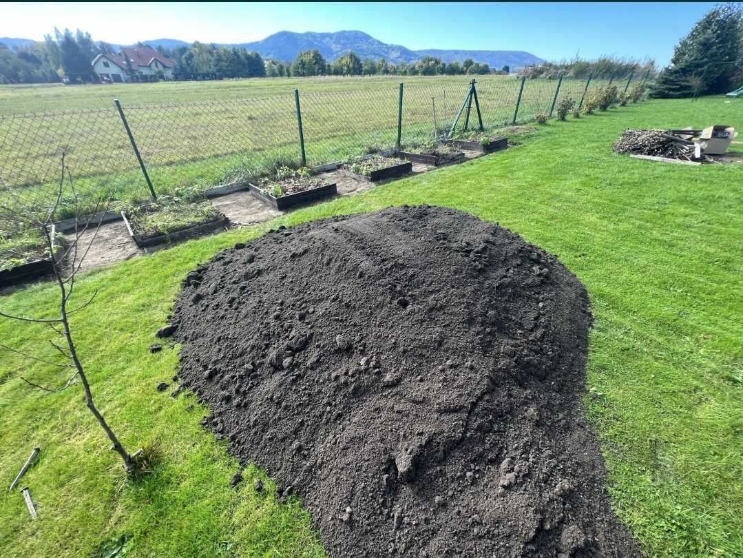 Czysta Ziemia Ogrodnicza Siana Czarnoziem Pod trawnik Humus Koparka