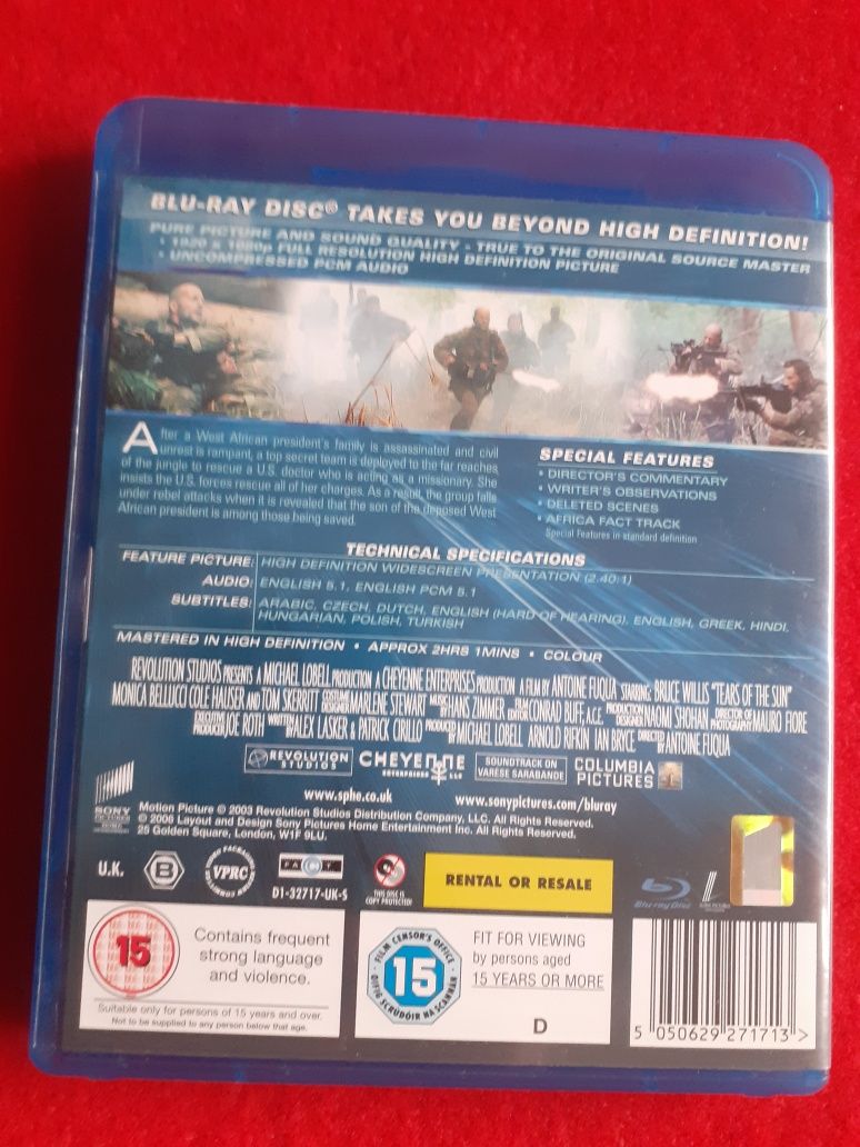 ŁZY SŁOŃCA film na blu-ray