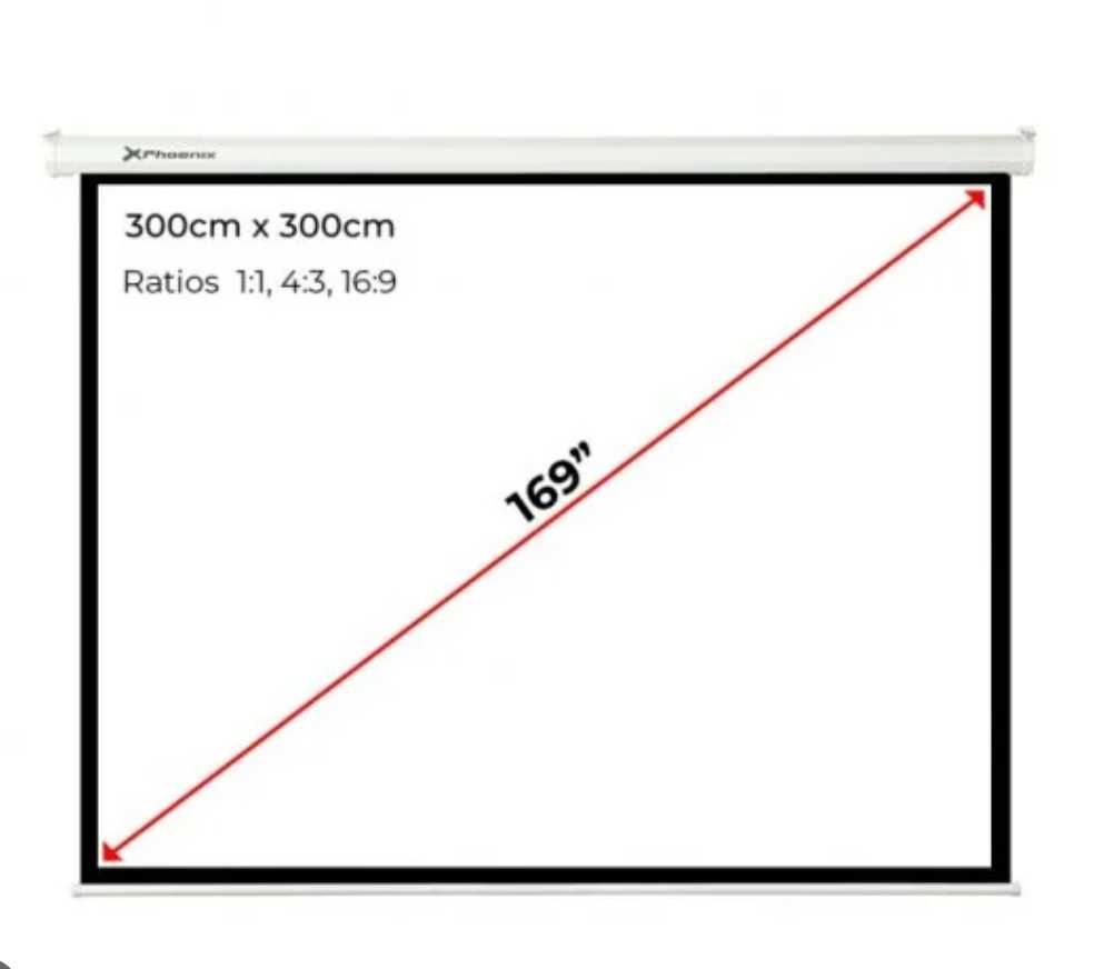 Tela de Projeção Manual 300 cm