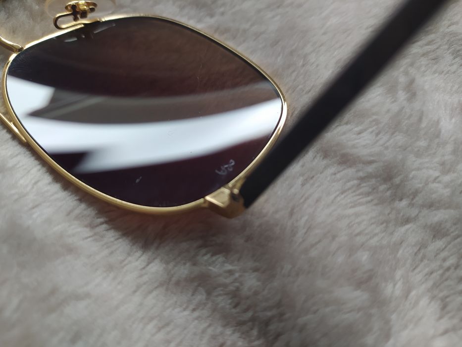 RAY-BAN® RB3593 złote męskie okulary przeciwsłoneczne / super stan!!