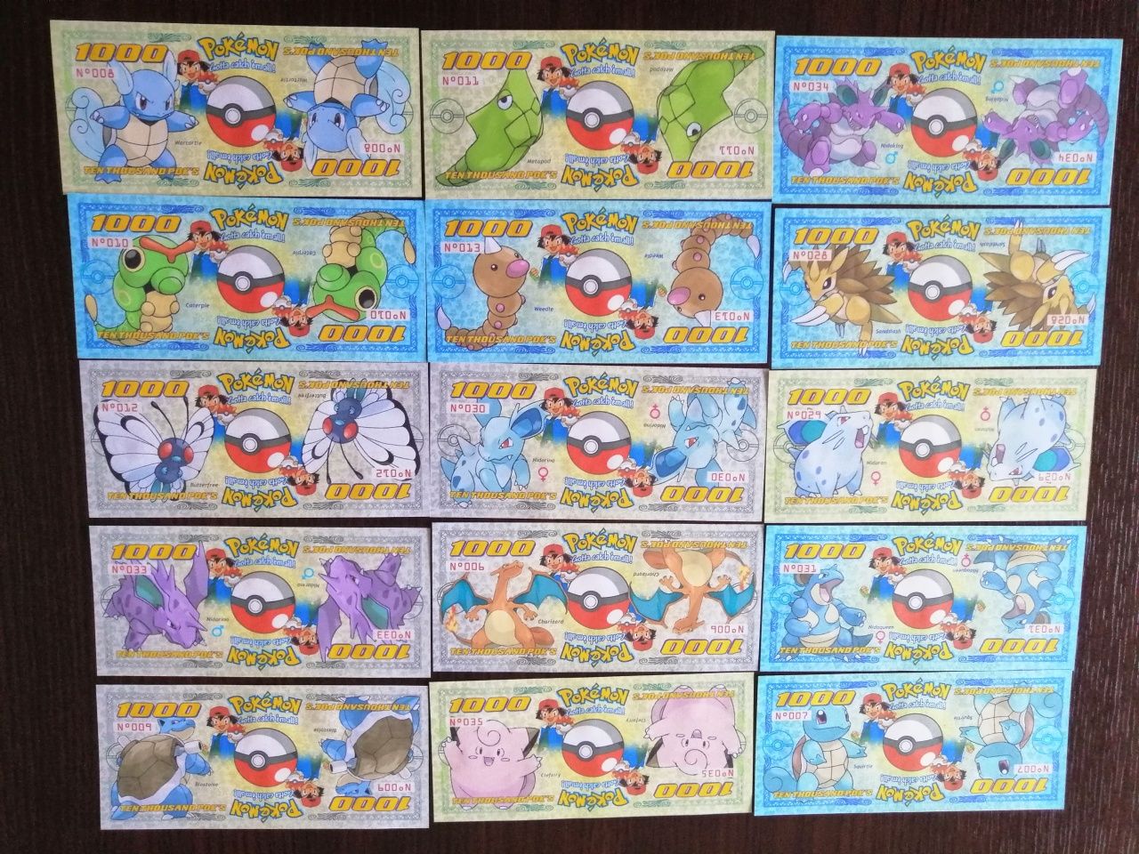 Pokemon banknoty kolekcjonerskie