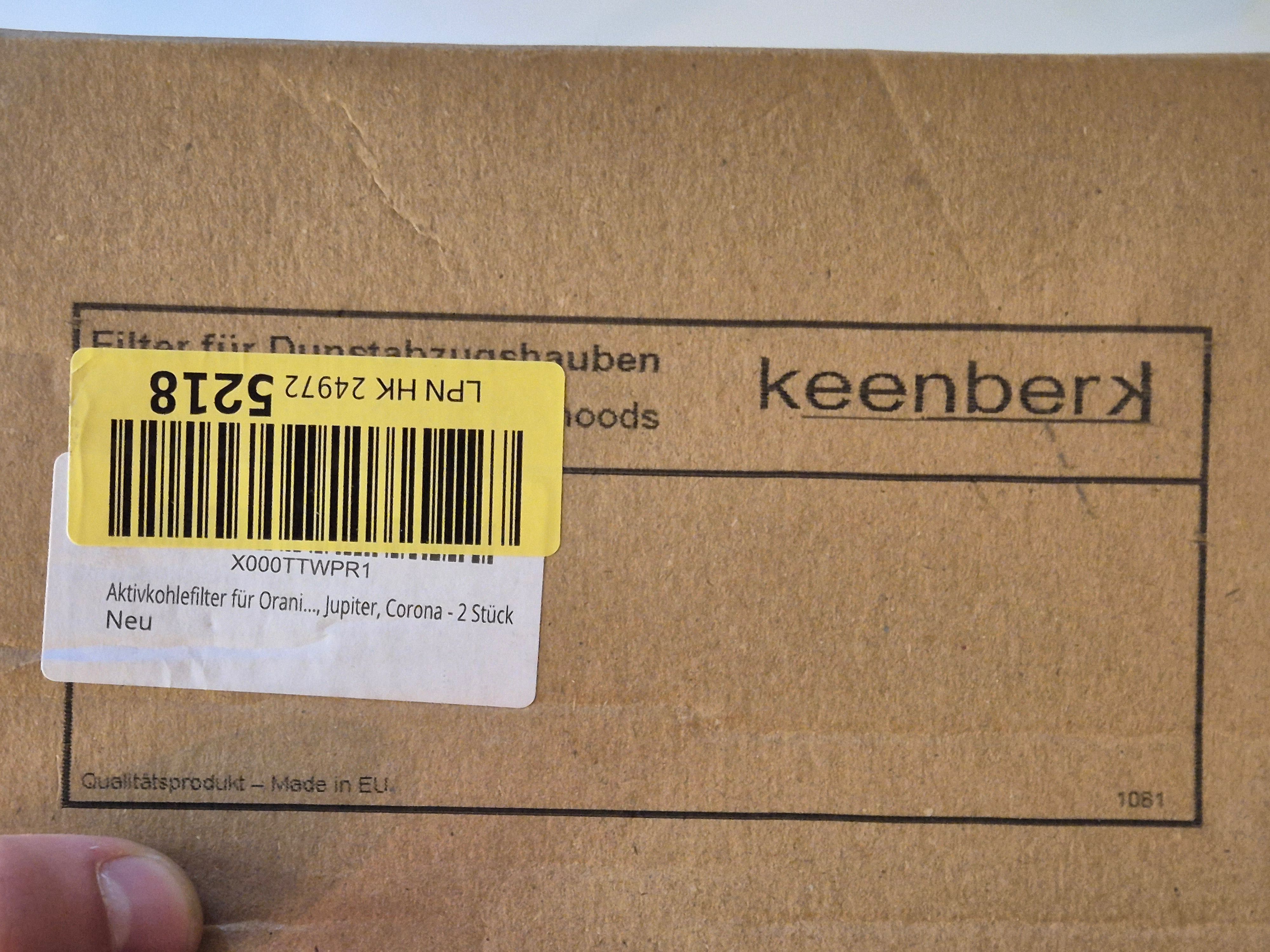 Filtr z węglem aktywnym do okapu Keenberk KSC700