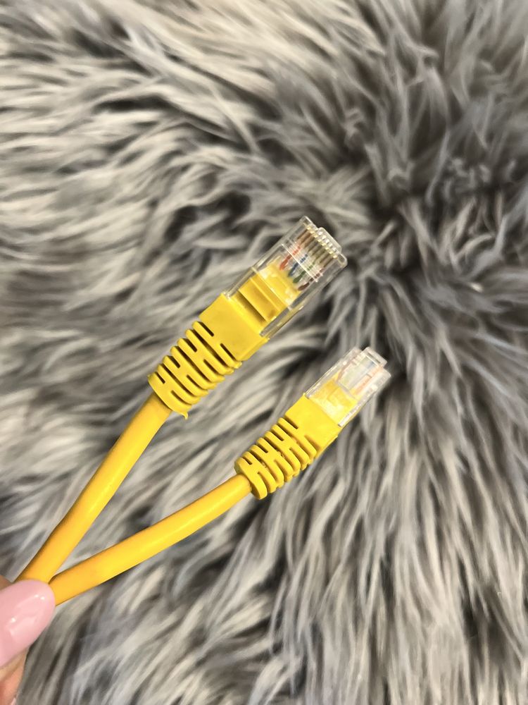 Kabel sieciowy patchcord UTP cat.5e 0,5m żółty