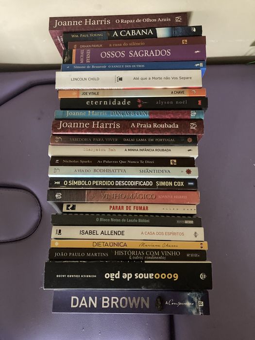 Lote de livros ( Joanne Harris, Dan Brown )