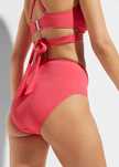 B.P.C bikini bustier wiązane różowe z figami 44.