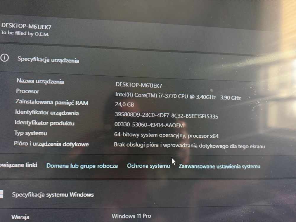Komputer stacjonarny  PC i7