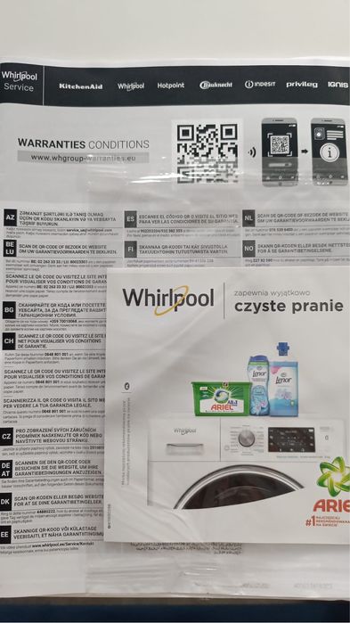 Pralka parowa Whirlpool 9 kg
