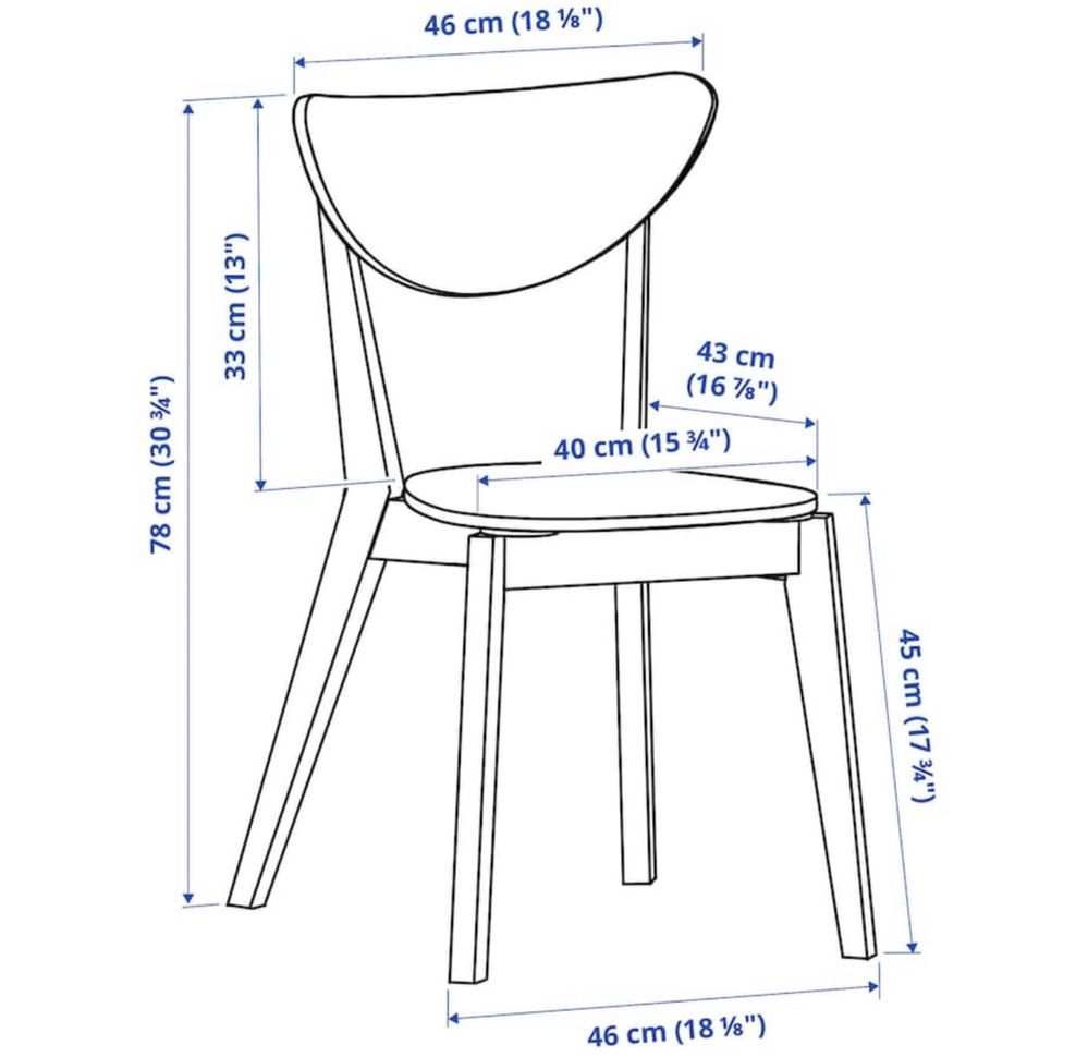 2 krzesła Ikea.