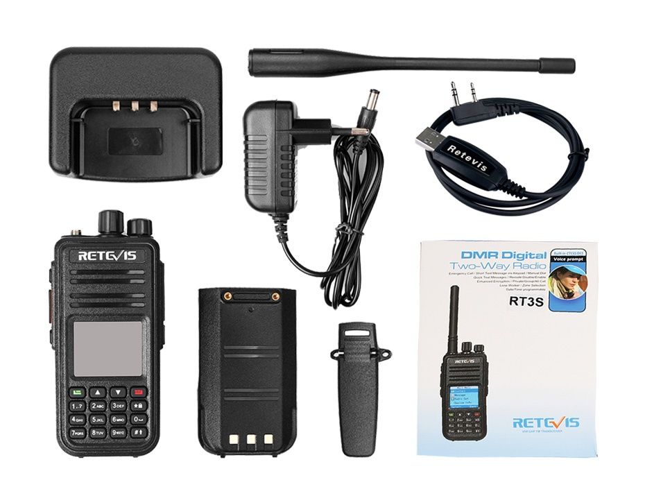 Retevis RT3S DMR GPS Портативная Двухдиапазонная Рация / Радиостанция