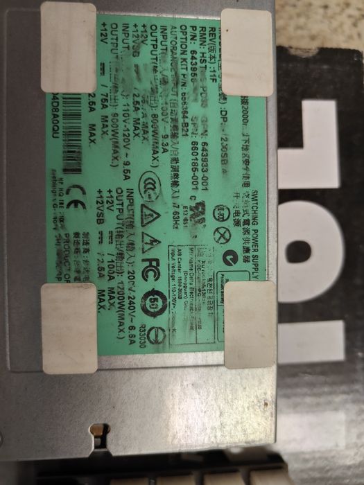 Fonte de alimentação HP + Breakout + Cabos