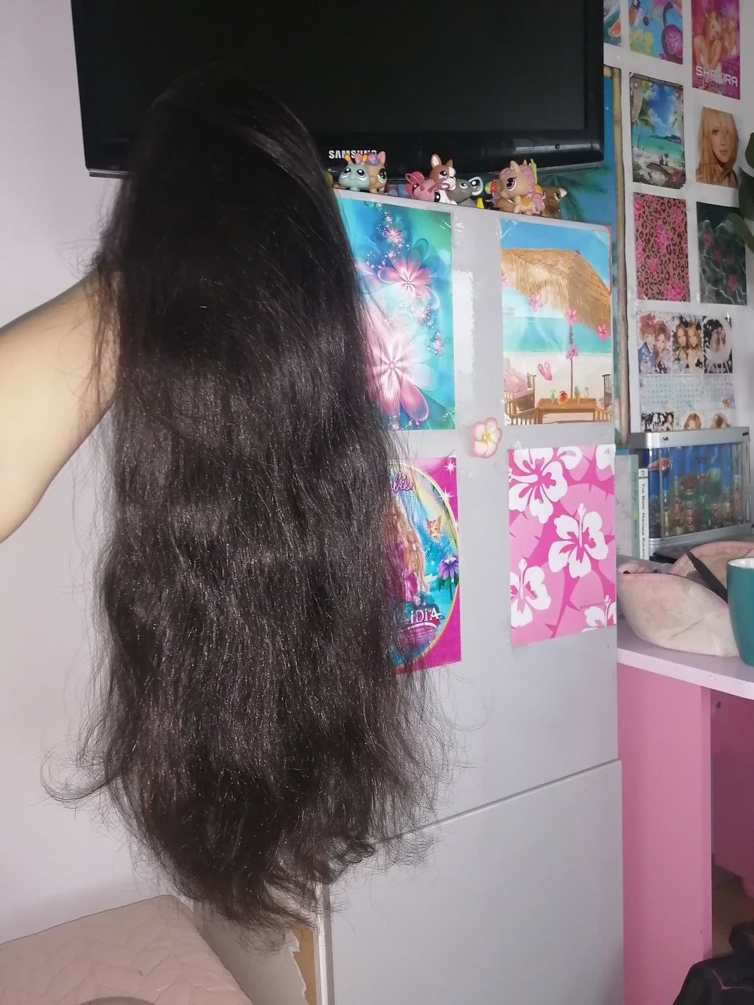Długa peruka lace front 100% ludzkie włosy