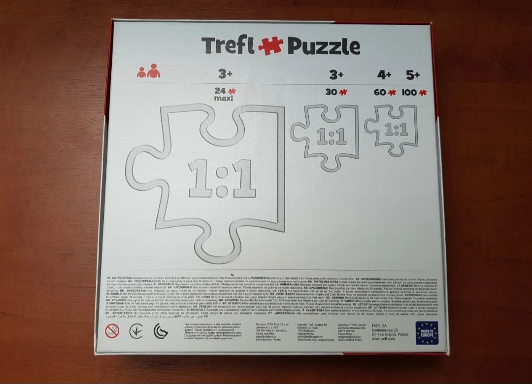 podwójne puzzle 30 i 48 części Świnka Peppa + memory 3+ Trefl