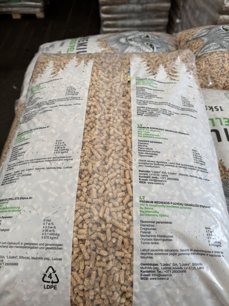 Pellet Premium Ryś Sosnowy Super Jakość En Plus A1