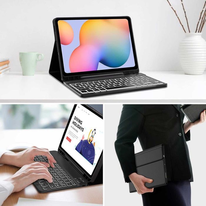 JADEMALL etui klawiatura bluetooth Samsung Galaxy Tab S6 Lite stojak