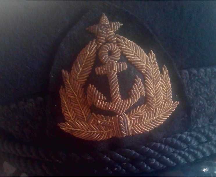 Винтажная мица фуражка капитана ЧМП СССР  Одесса 1987 год