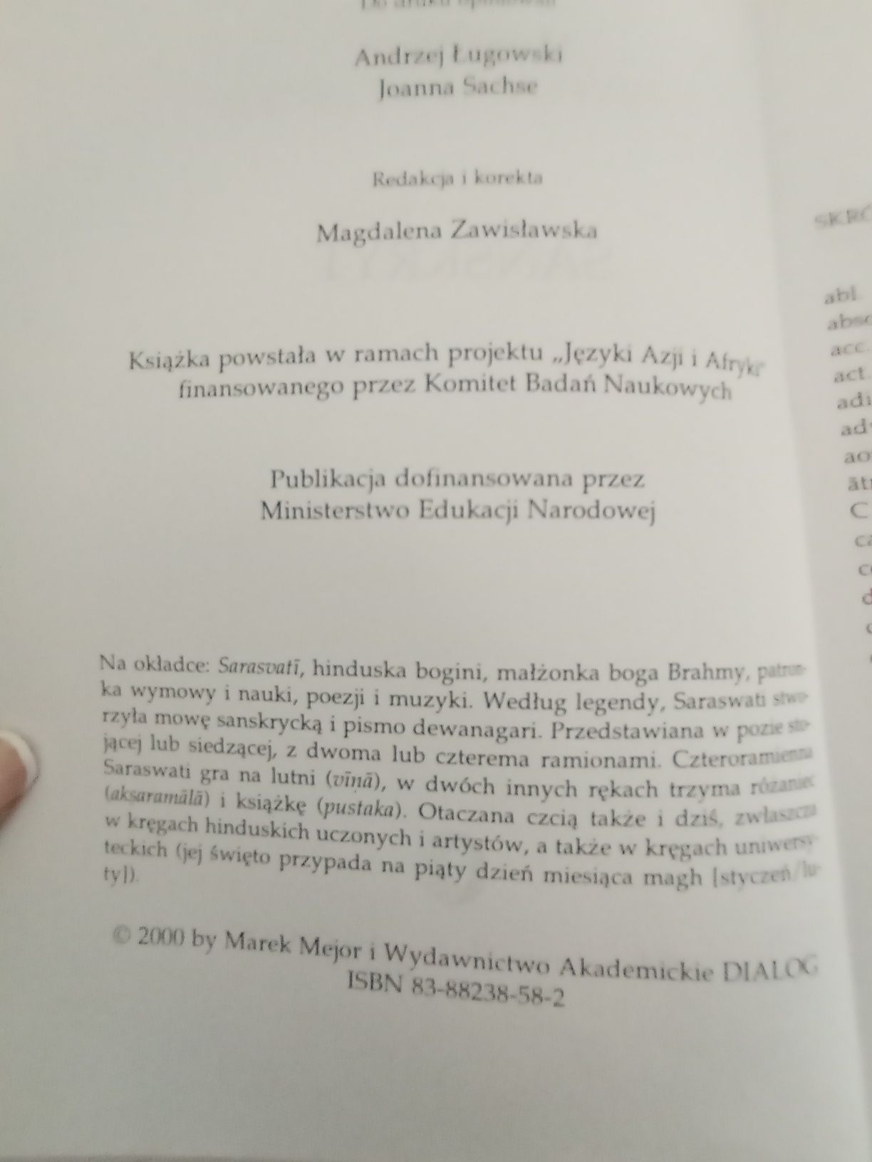 Sanskryt. Marek Mejor