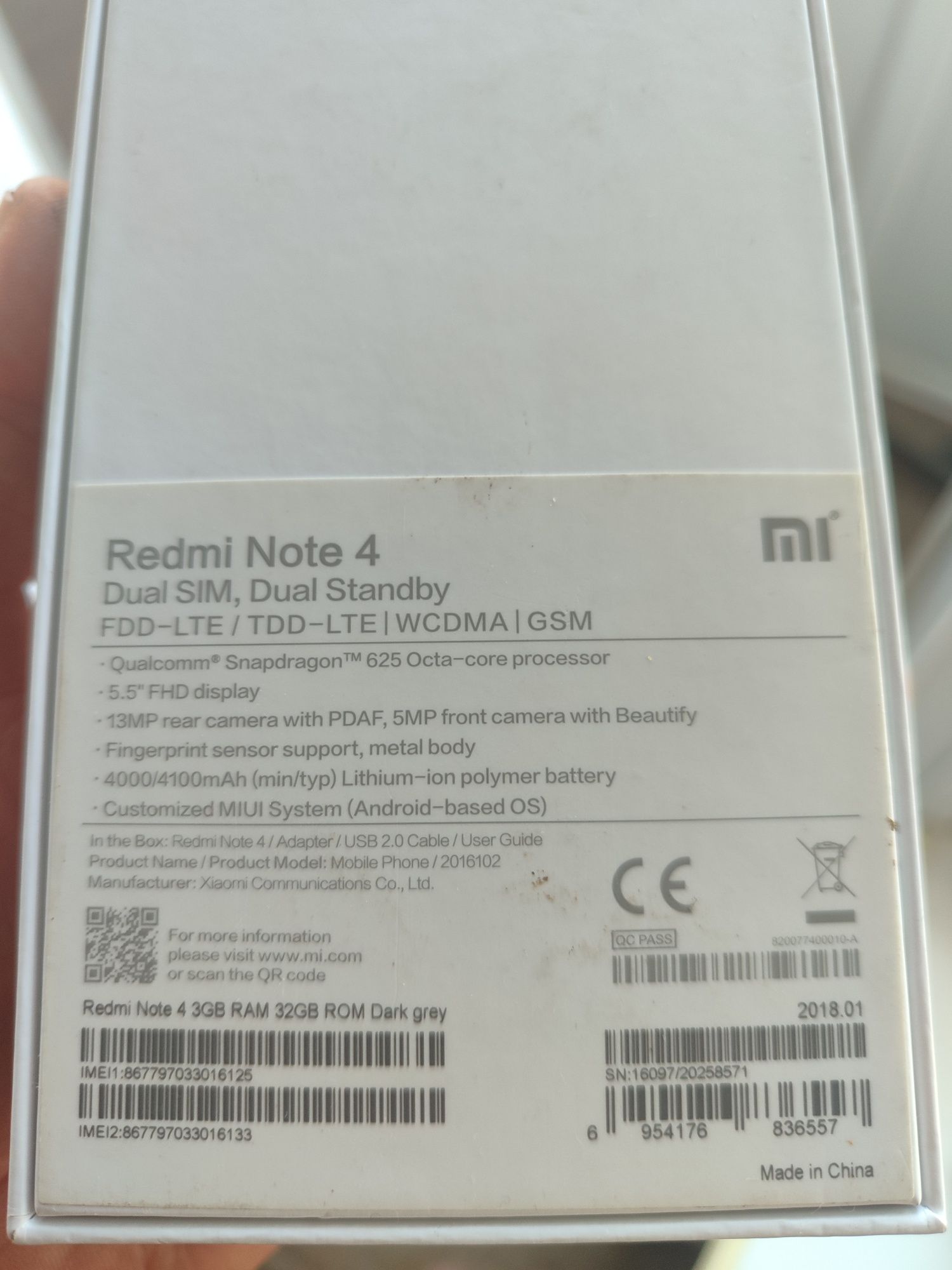 Xiaomi Redmi note 4 (под ремонт)