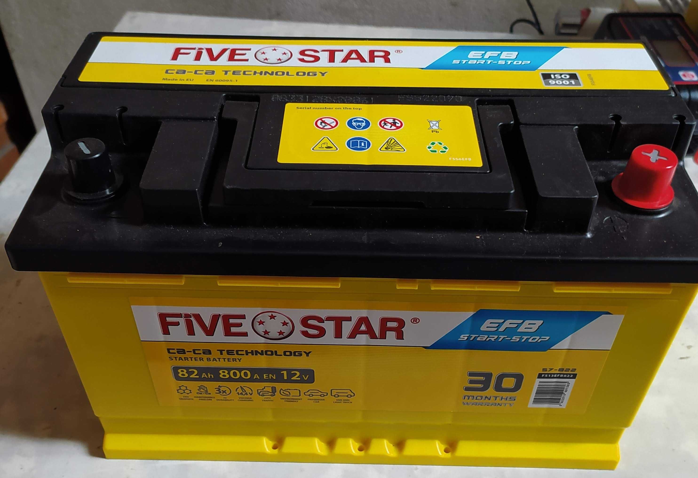 Akumulator FIVE STAR EFB 72Ah/720A - 30 miesięcy gwarancji