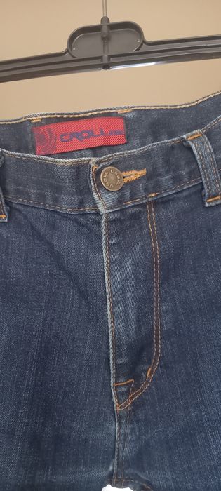 Męskie jeansy CROLL denim, długość nogawki po wewnętrznym szwie 80 cm