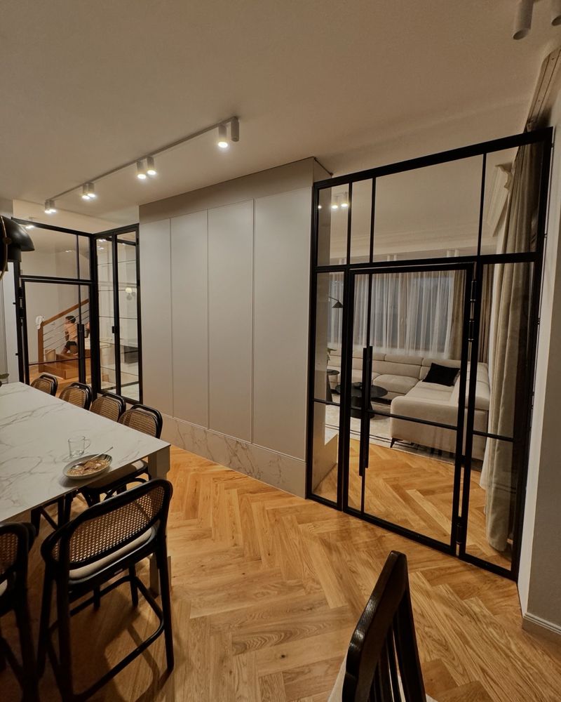 Drzwi loftowe, scianki zabudowy szklane w stylu loft
