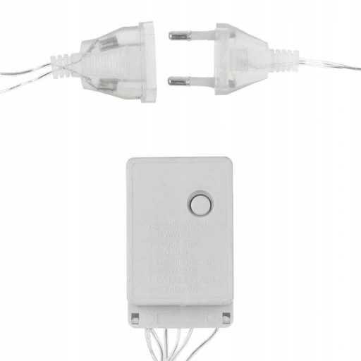 Kurtyna świetlna LED lampki świąteczne gwiazdy girlanda ciepła biel