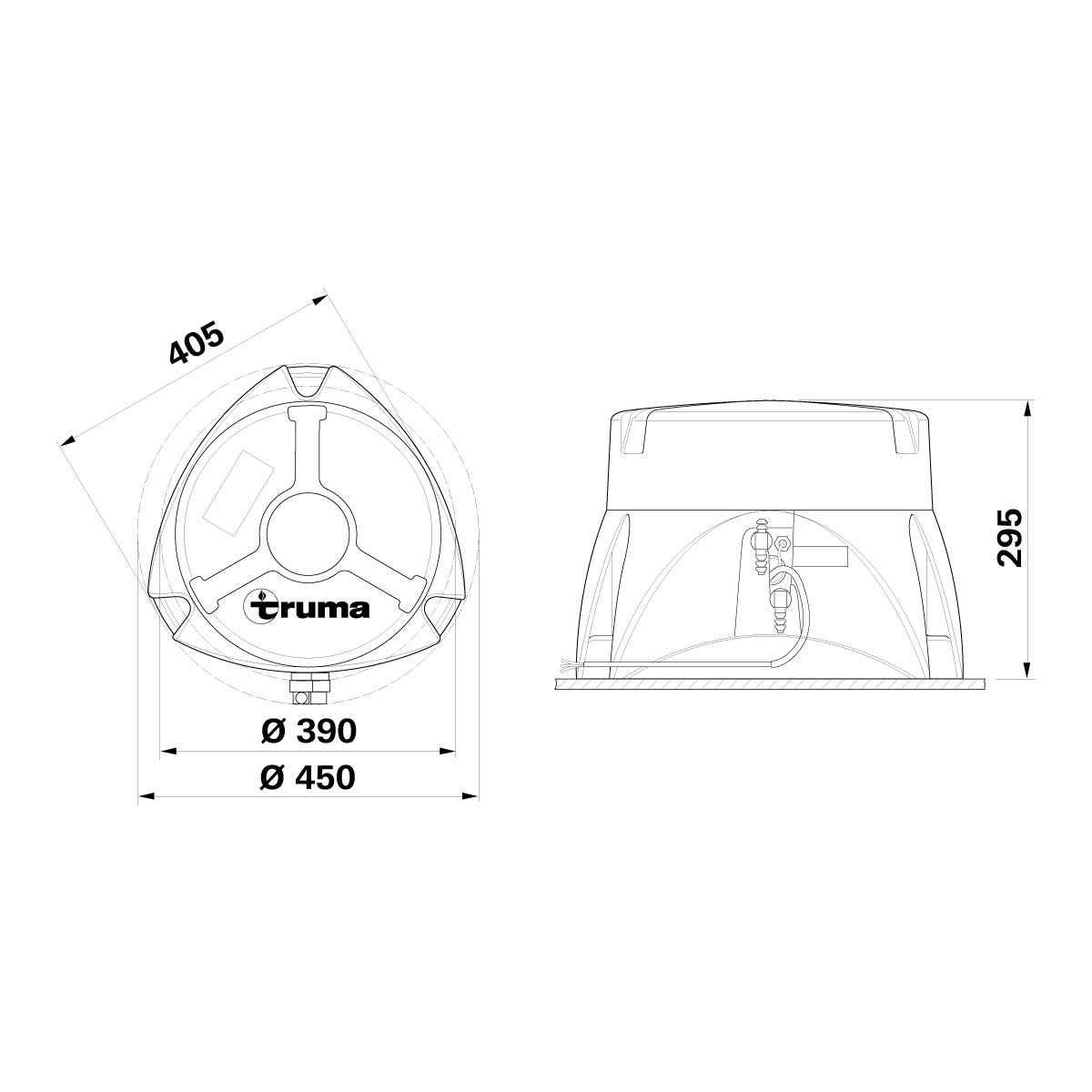 Caldeira Elétrica TRUMA 14 Lts  230v para Caravana e Autocaravana