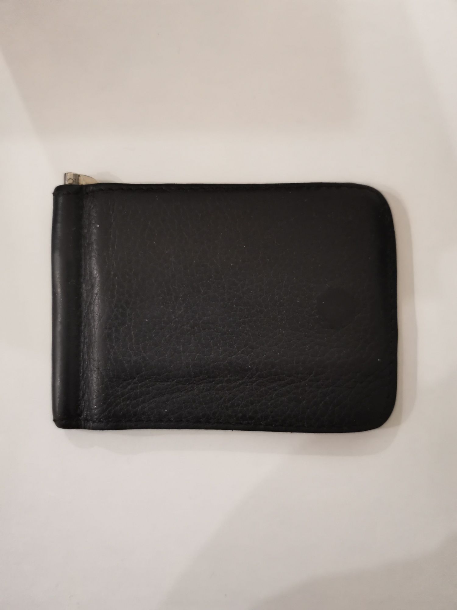 Шкіряний гаманець із затиском для купюр