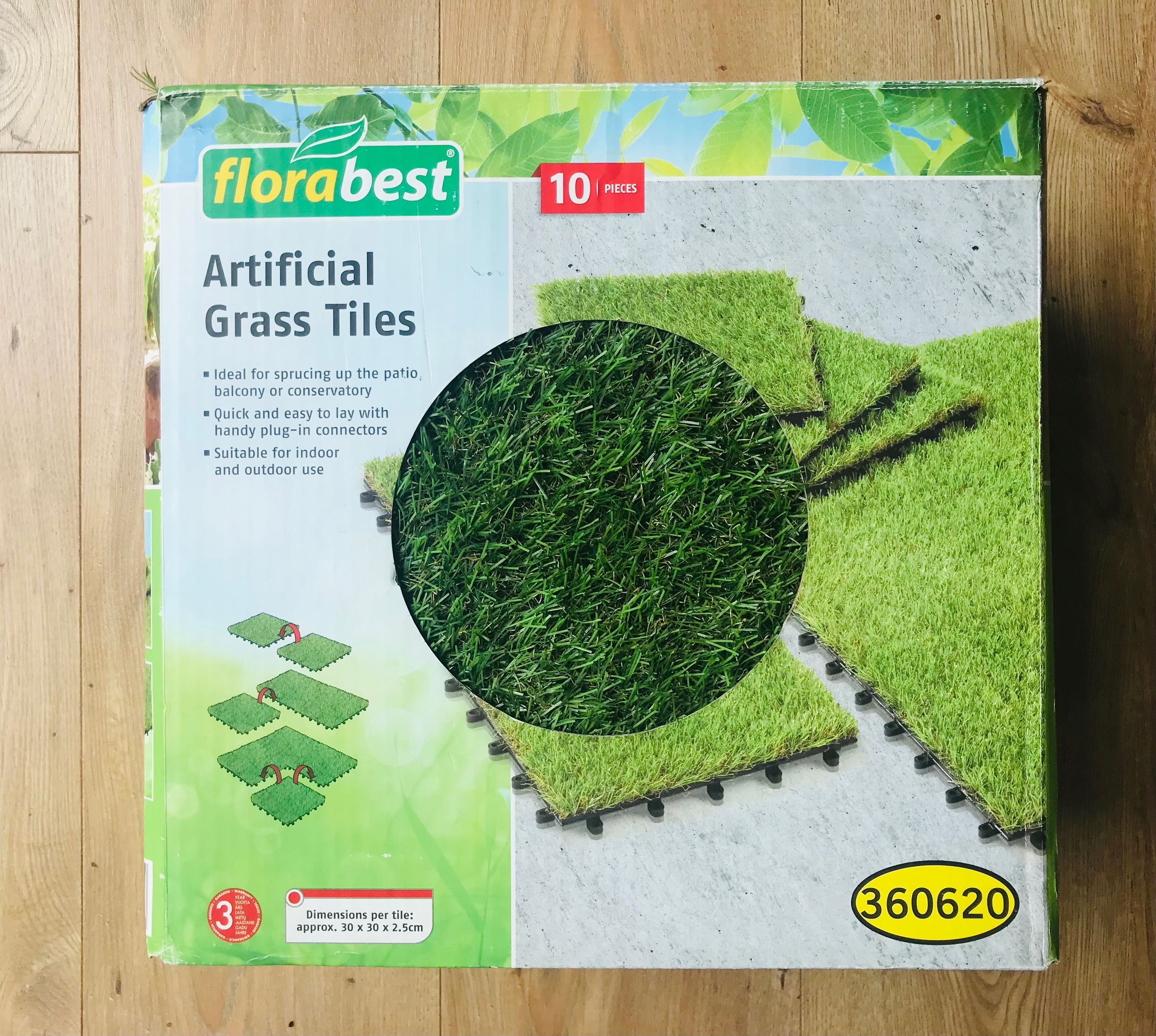 Sztuczna trawa płytkach kafelki artificial grass tiles Florabest NOWA