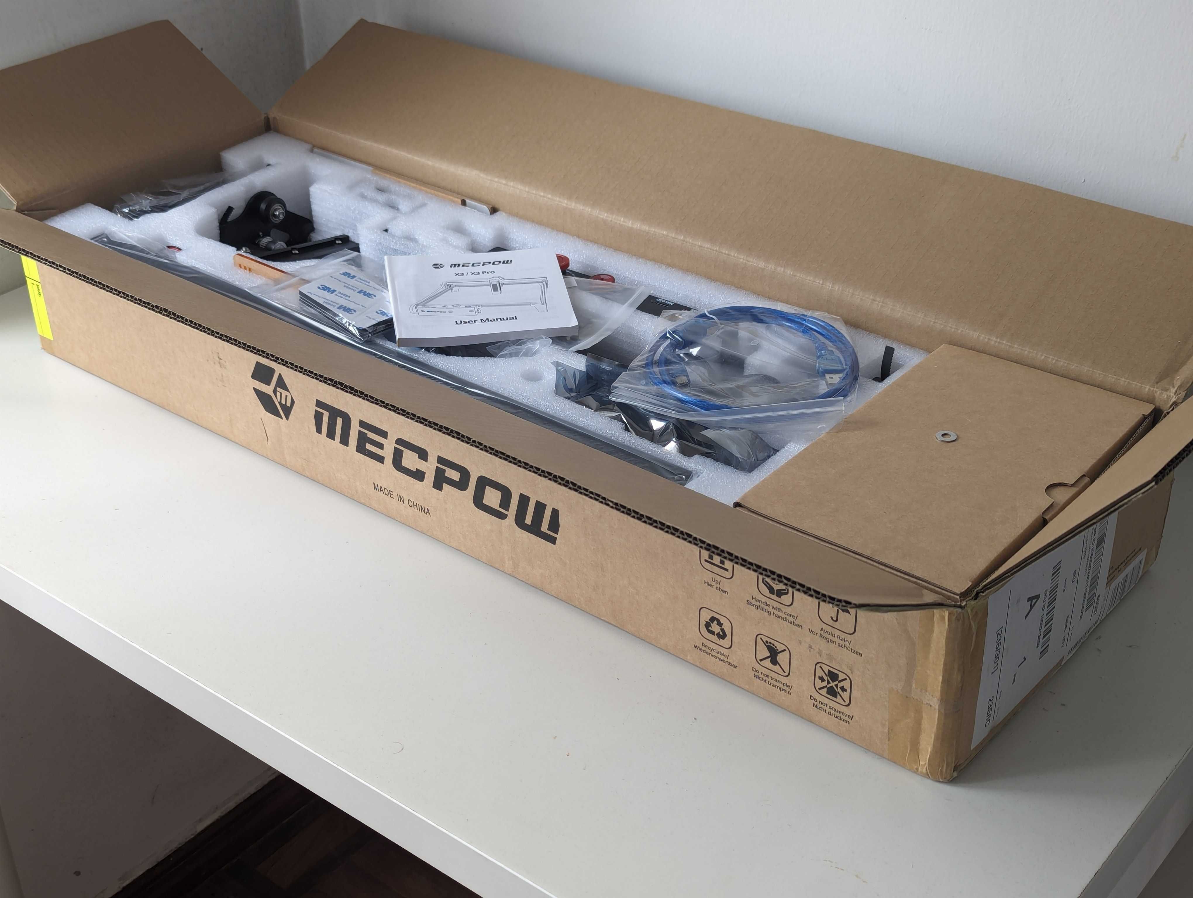 Máquina de Corte e Gravação a Laser | Mecpow X3 5W (Pro 10W (Com Ar))