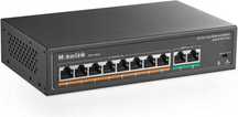 MokerLink 8-portowy przełącznik PoE z 2 portami uplink Port, PoE Plus