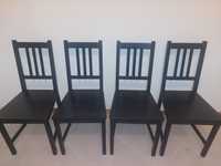 Conjunto 4 cadeiras pretas IKEA