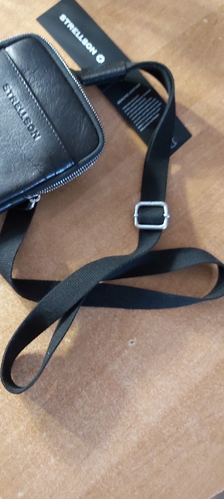 STRELLSON Kenley black 900  torba męska saszetka made in swiss