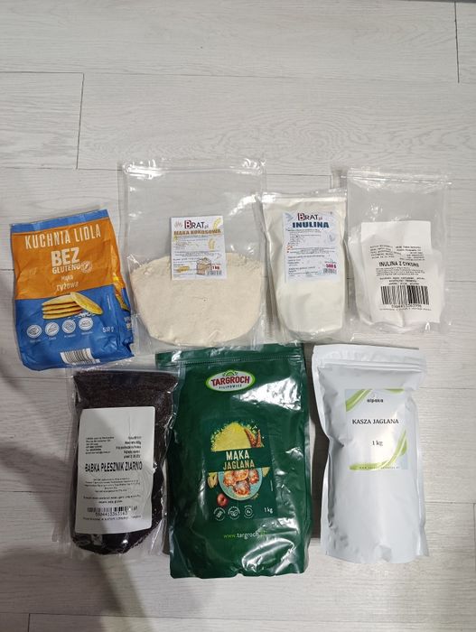 Zdrowa żywność bez glutenu inulina/babka płesznik/ kasza jaglana