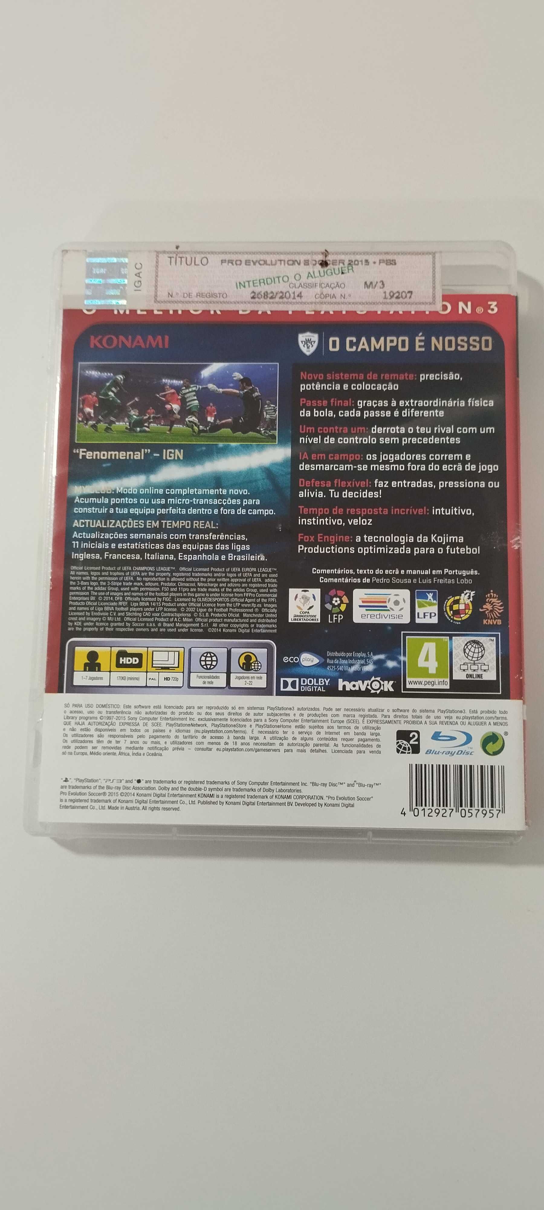 Pro Evolution Soccer 2015 PES 2015 Playstation 3 PS3