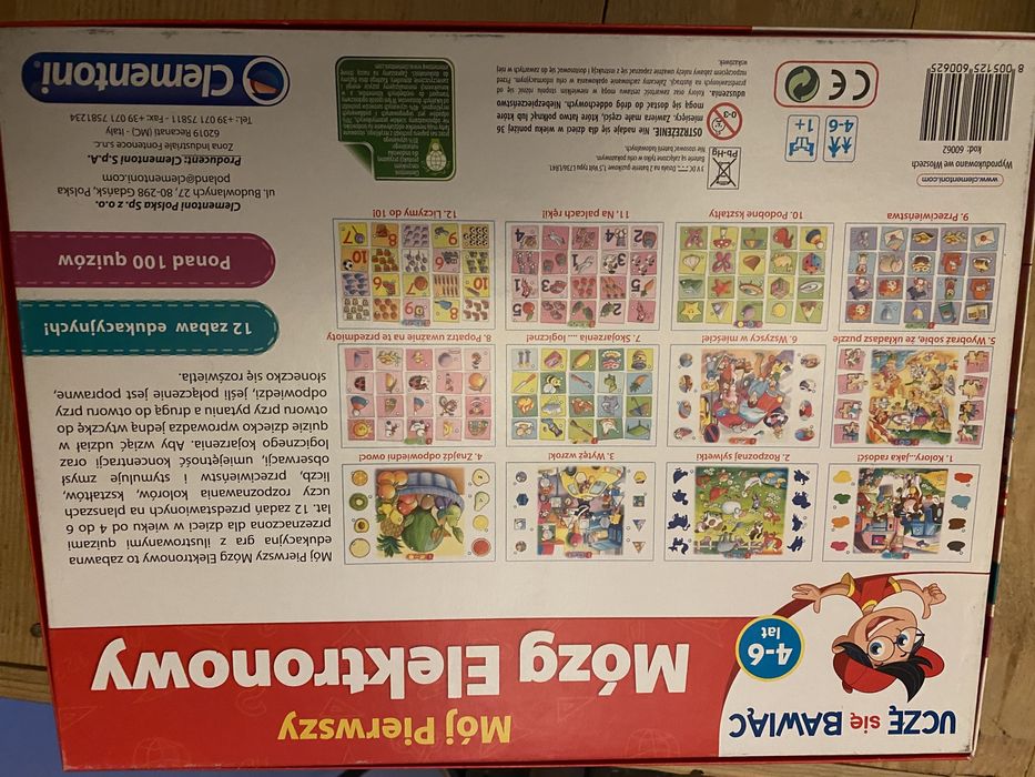 Mózg elektronowy clementoni zabawka interaktywna