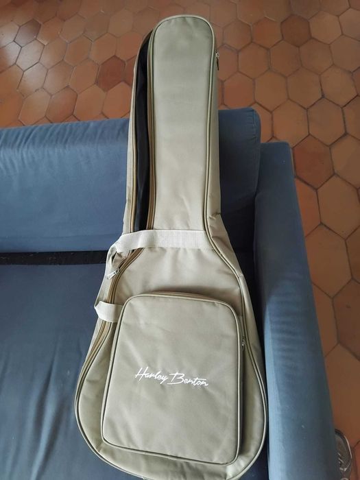 Guitarra Acústica Harley Benton GS Travel-E-LH Mahogany com extras