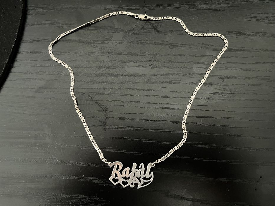 Srebrny łancuszek z imieniem Rafał