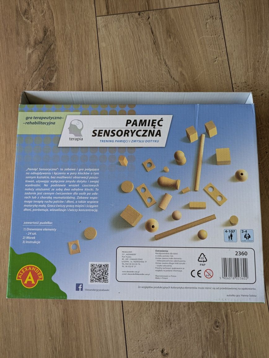Gra terapeutyczno-rehabilitacyjna pamięć sensoryczna trening pamięci