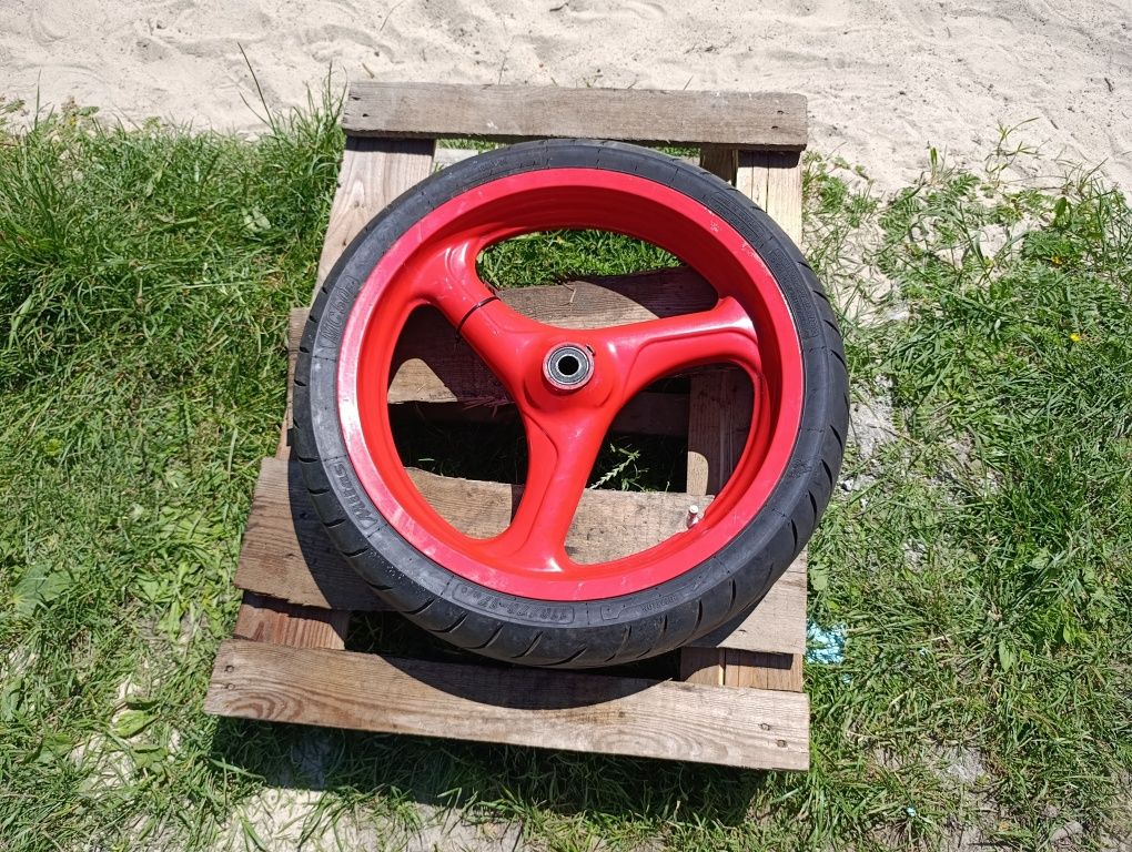 Aprilia RS 125 RS125 koło przód przednie opona felga czerwona czerwone