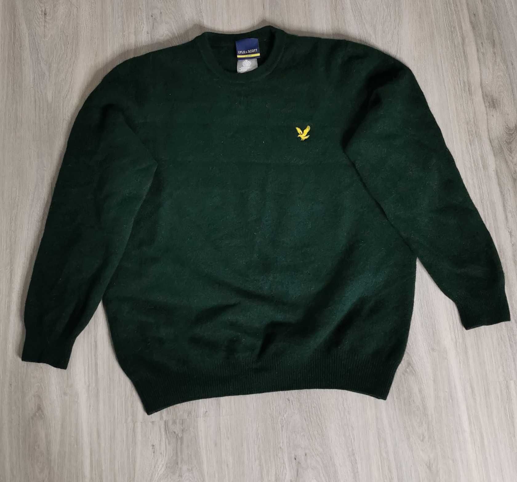 Sweter Lyle & Scott 100% wełna lambswool wysokiej jakości rozmiar L