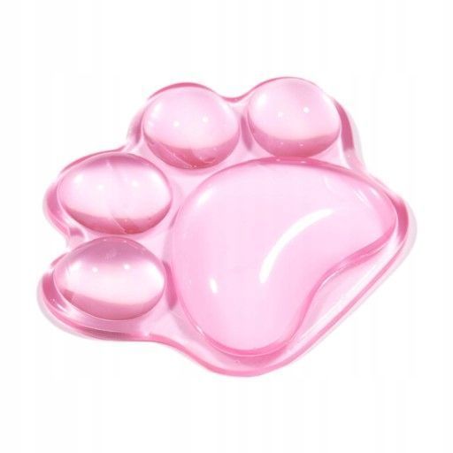 Podkładka pod nadgarstek żelowa RÓŻOWY paw łapka