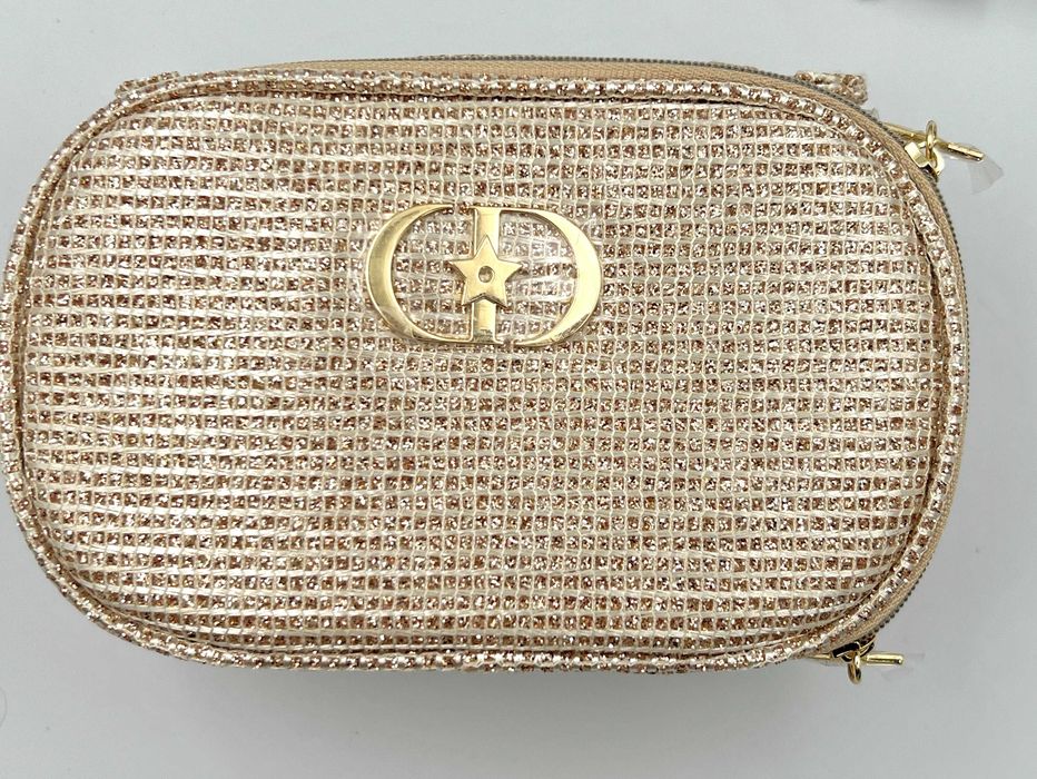 Złota limitowana kosmetyczka, kuferek Christian DIOR + 6 gratisów Dior