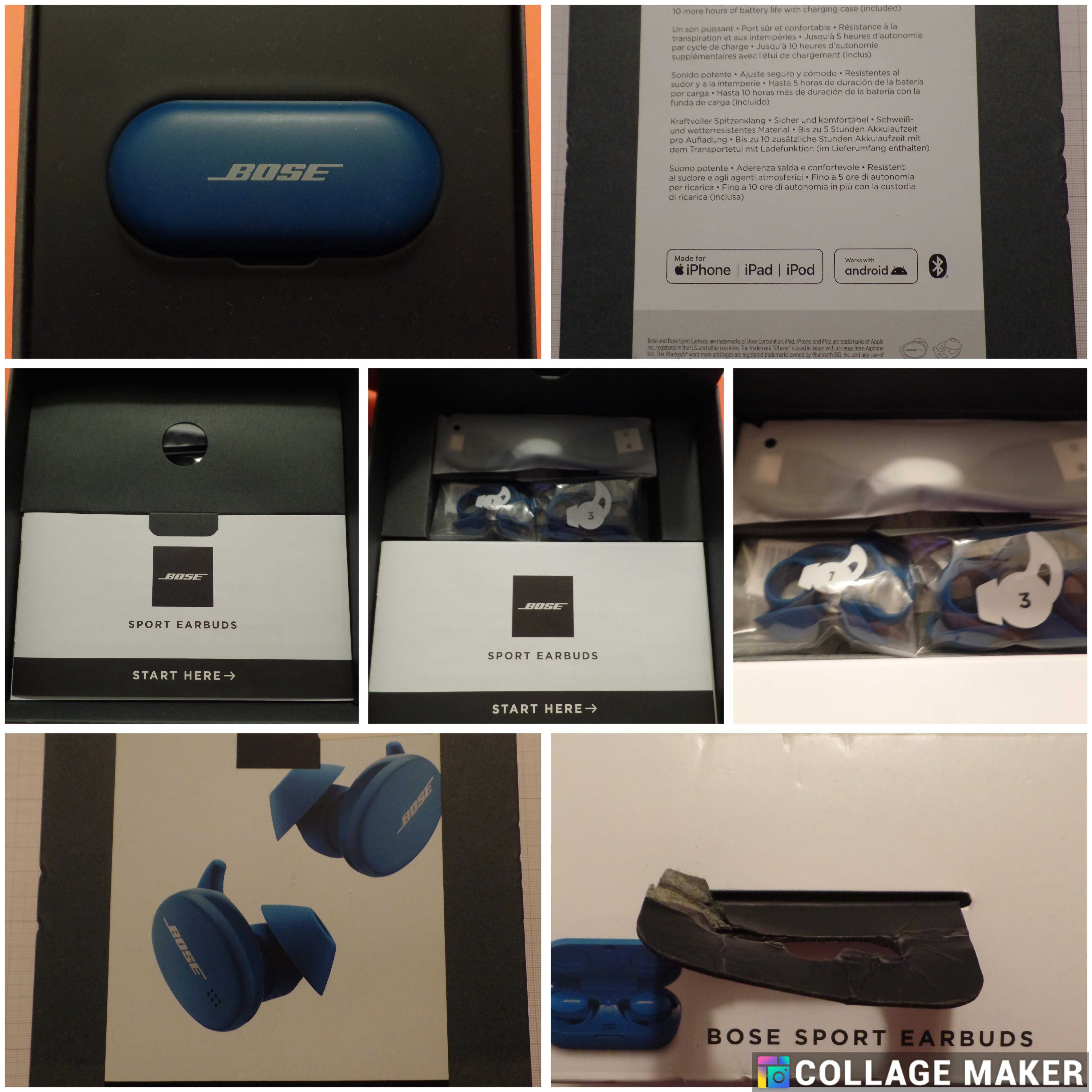 Auriculares Bose SoundSport (Azul) – Novos