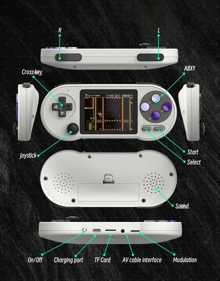 Портативная ретро консоль 6000 игр