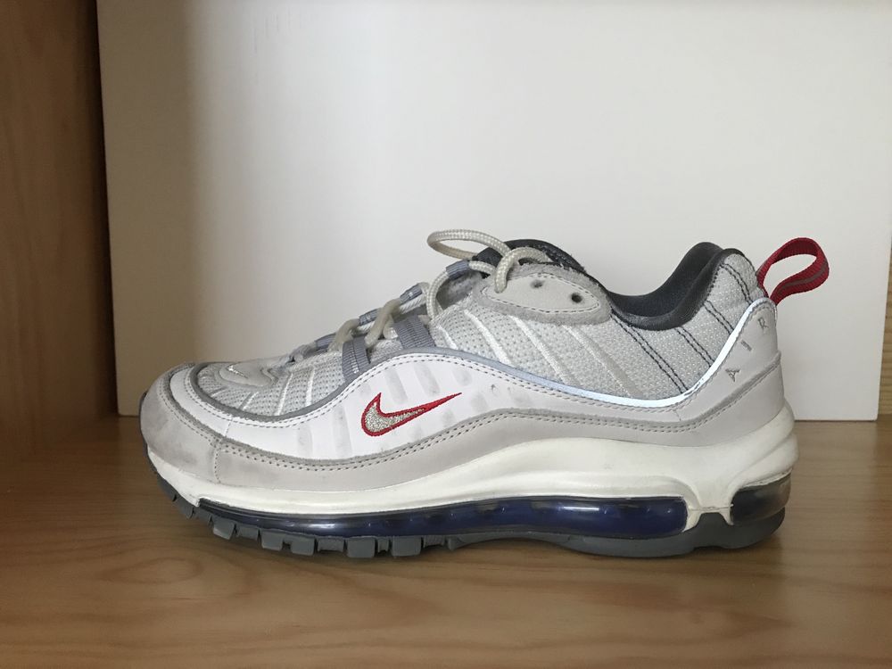 Sapatilhas Nike Air Max 98 metallic silver originais